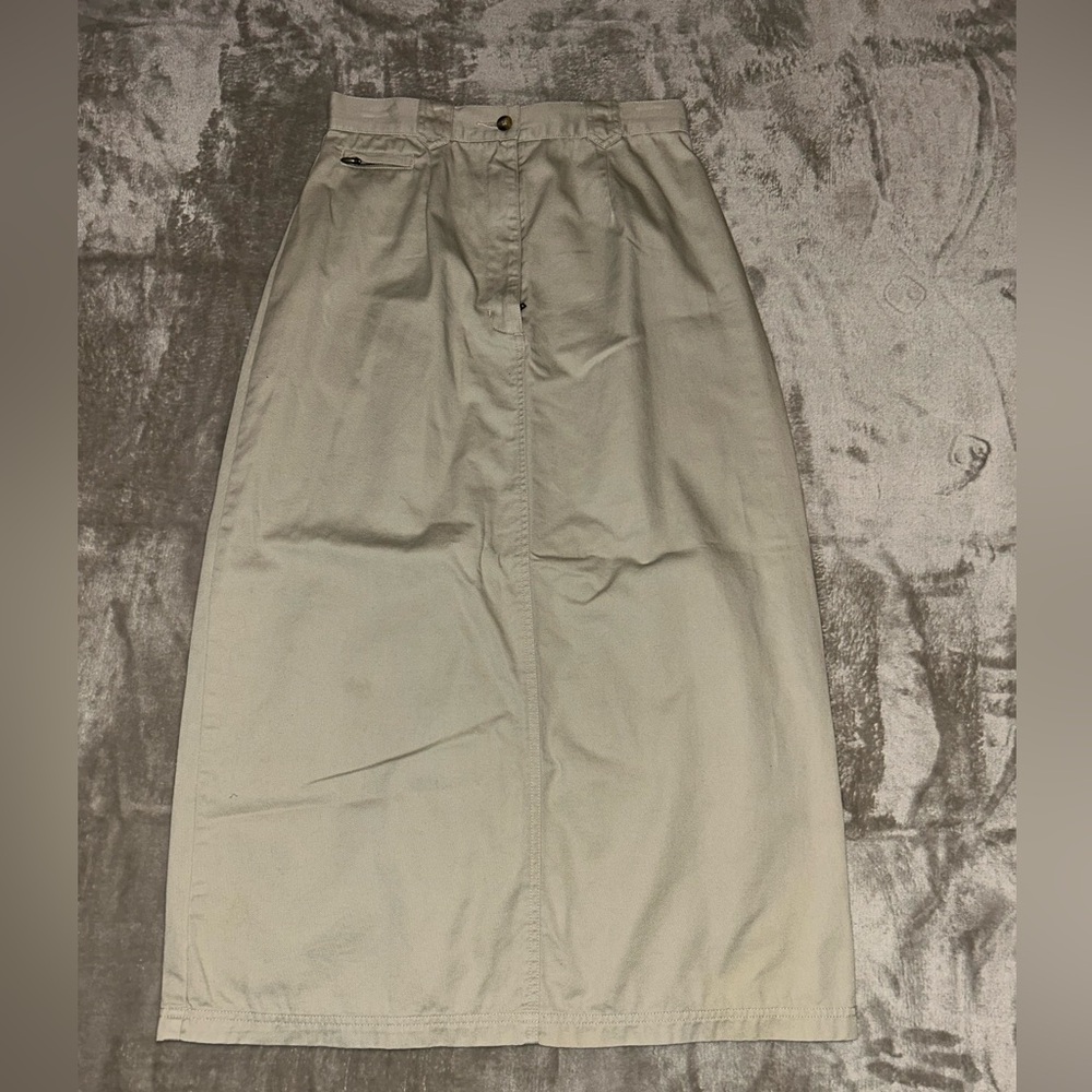 Woolrich British Tan Maxi Skirt with Pocket Womens Size 8